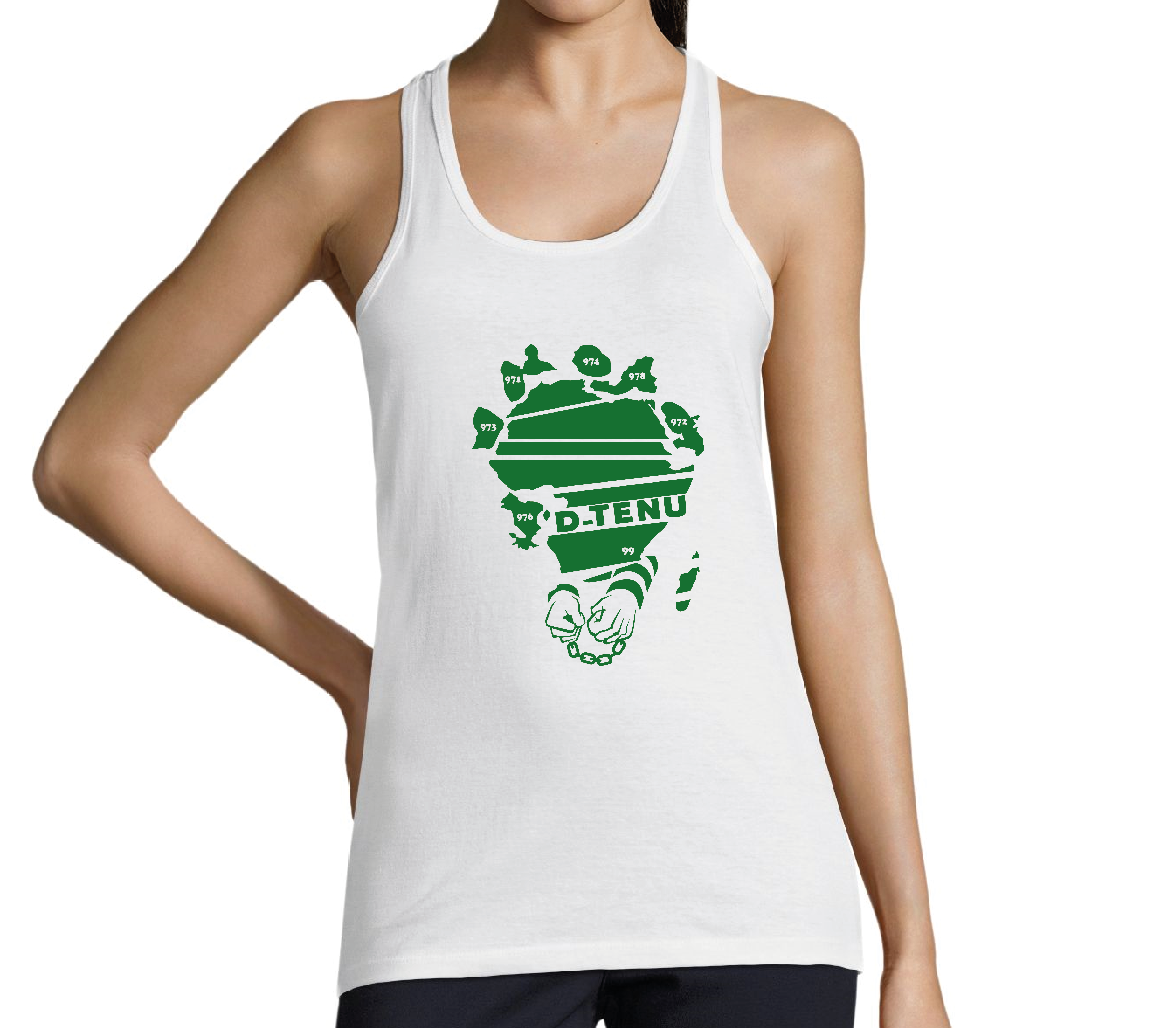 DEBARDEUR BLANC DIASPORA VERT