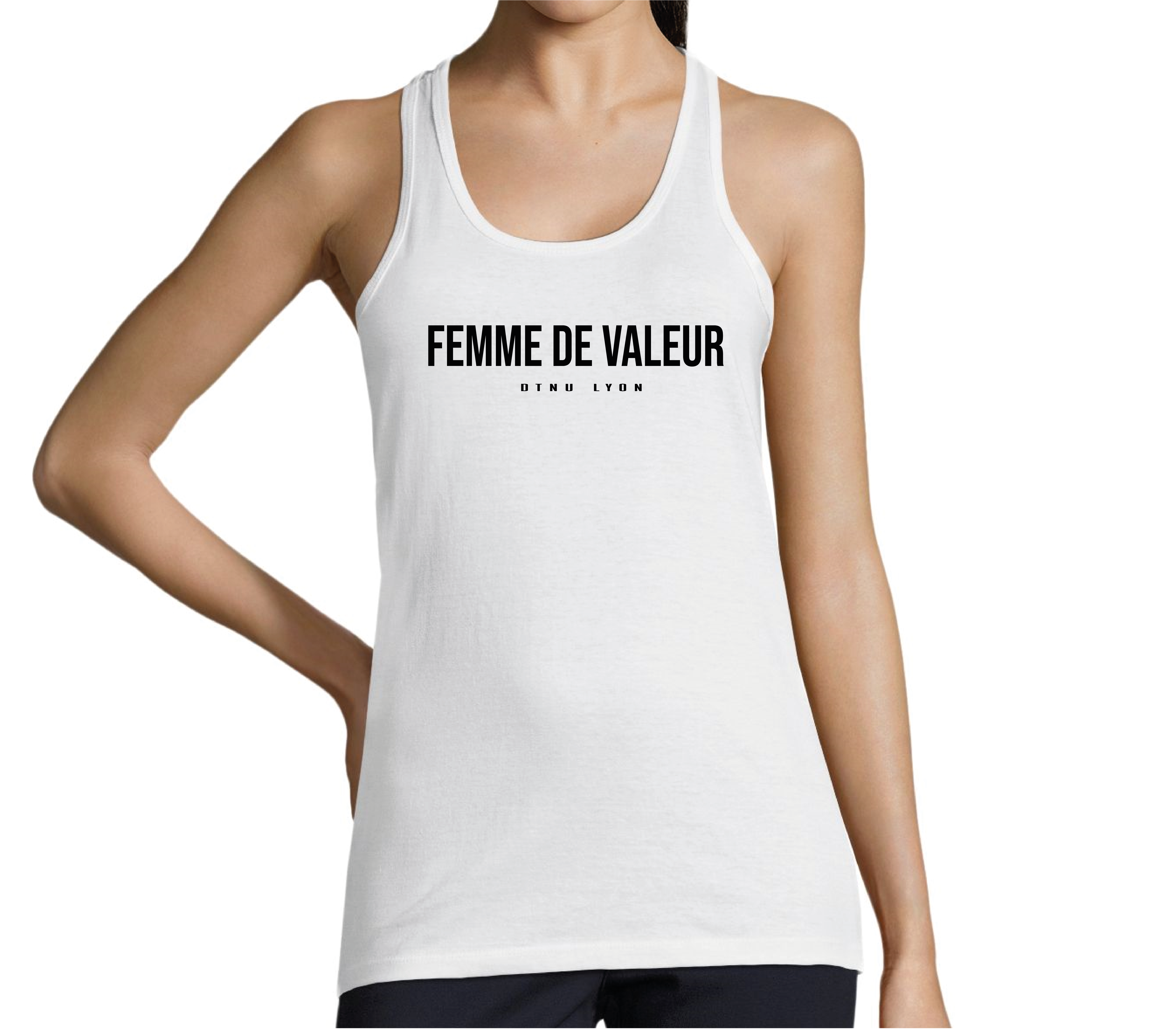 DEBARDEUR BLANC FDV NOIR