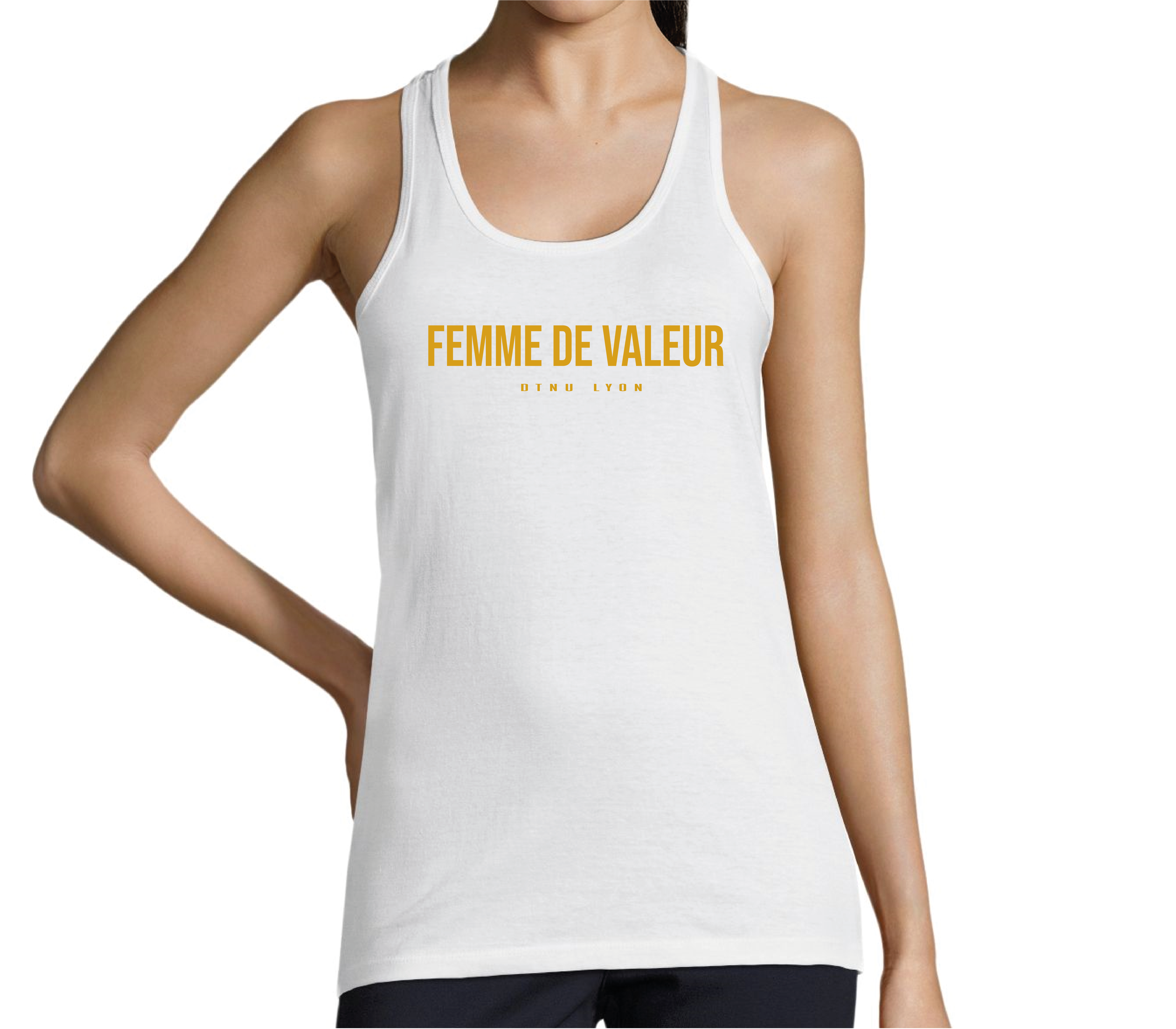 DEBARDEUR BLANC FEMME DE VALEUR OR