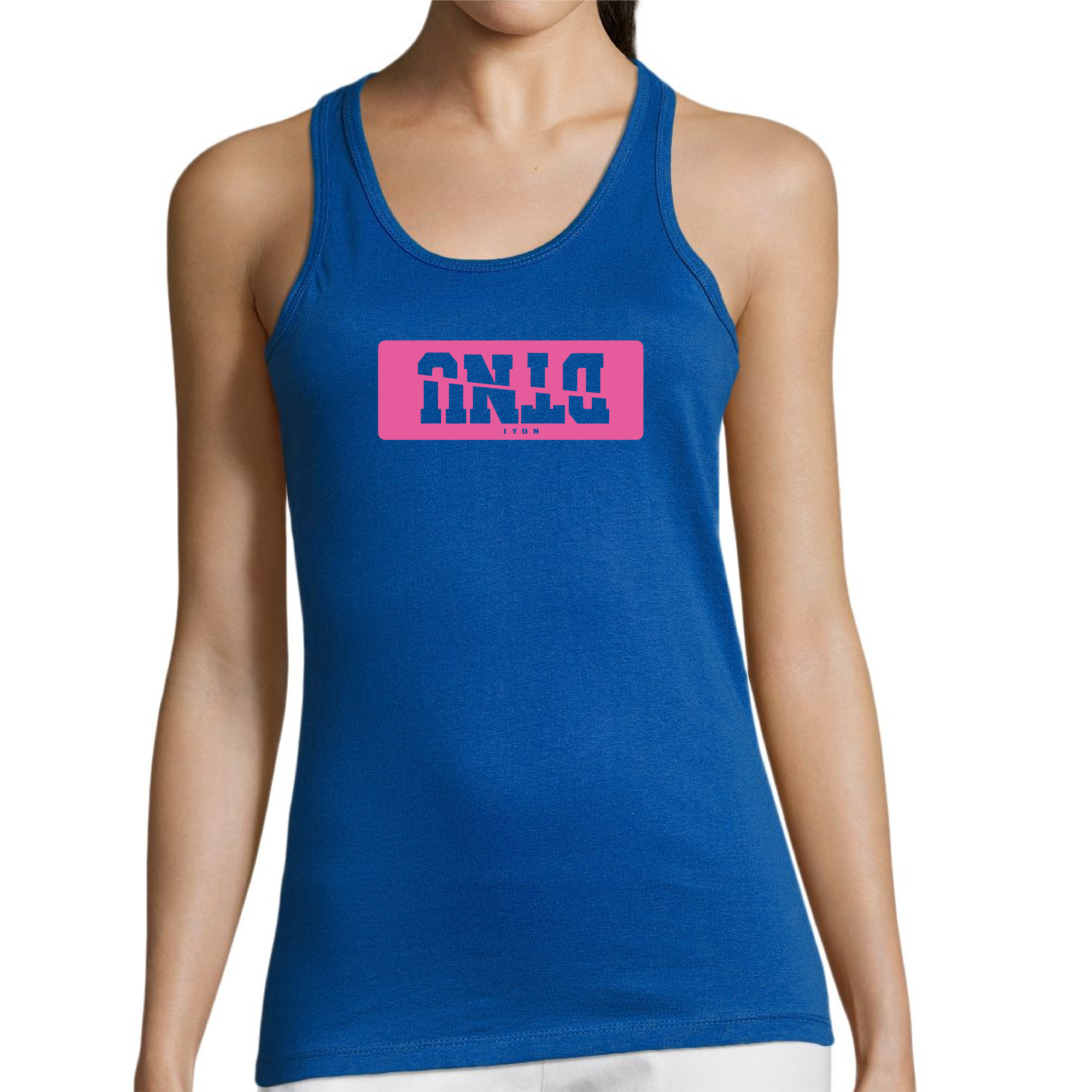 DEBARDEUR BLEU UNTD BANDE ROSE