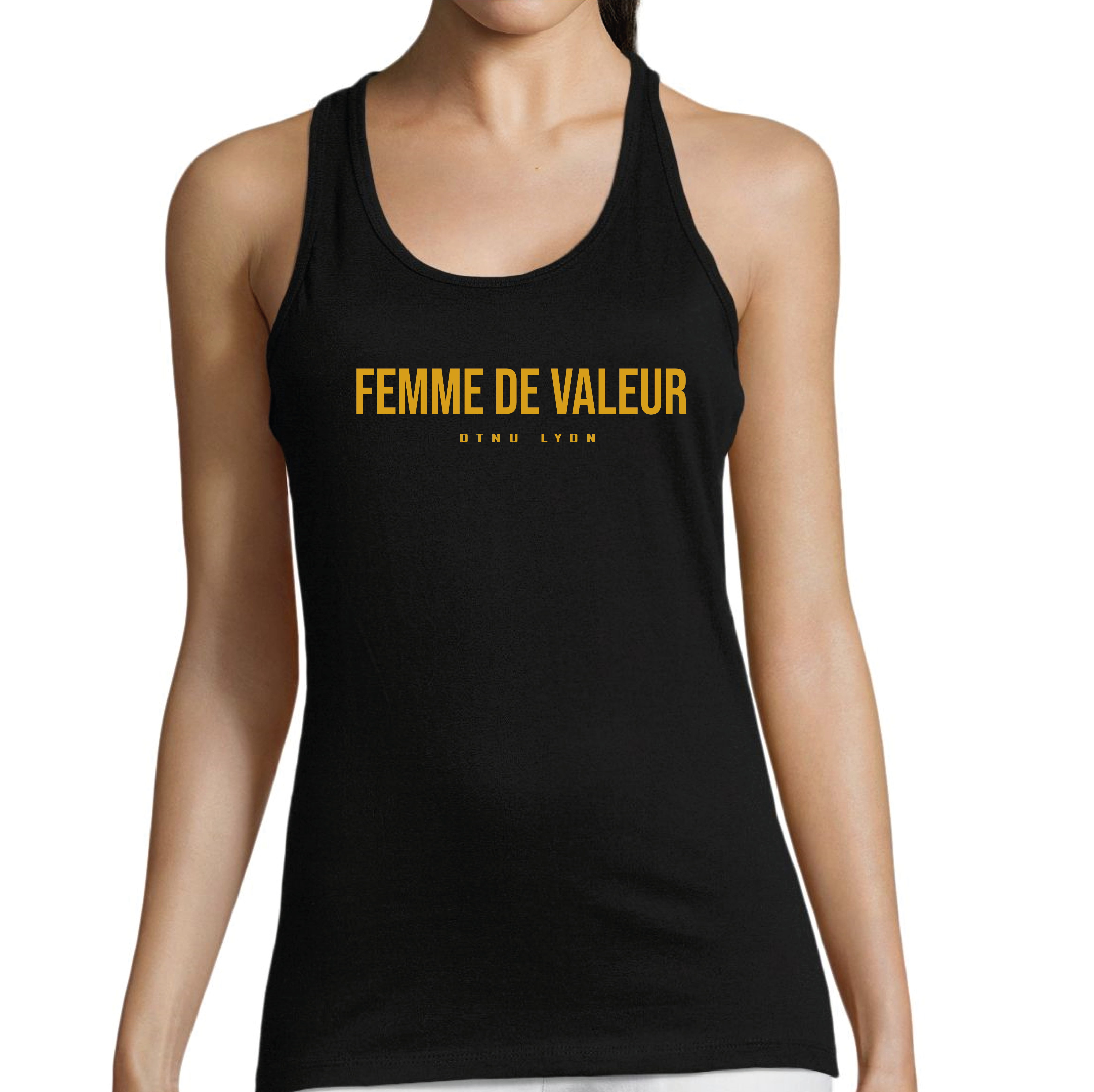 DEBARDEUR NOIR FEMME DE VALEUR OR