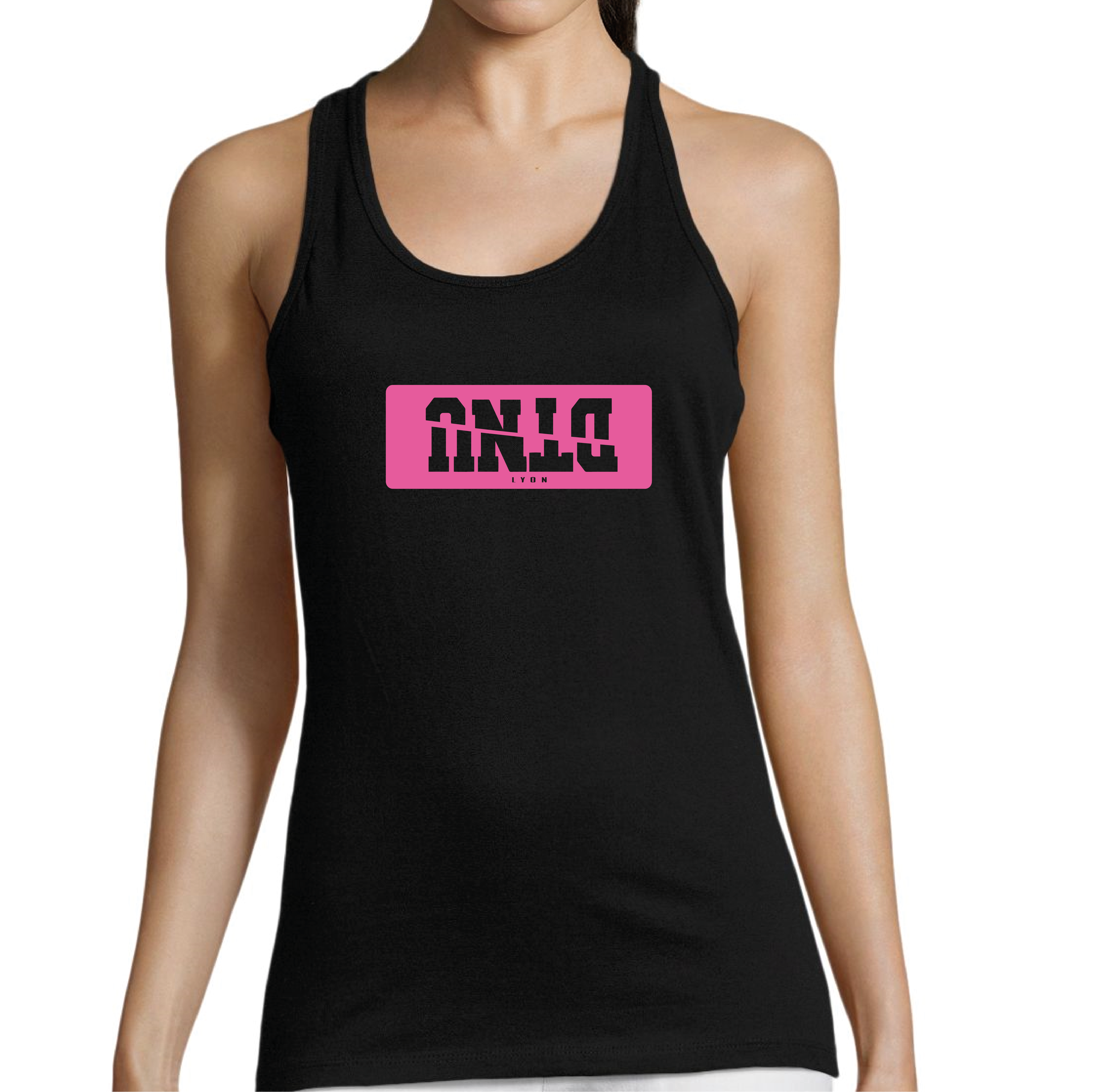 DEBARDEUR NOIR UNTD BANDE ROSE