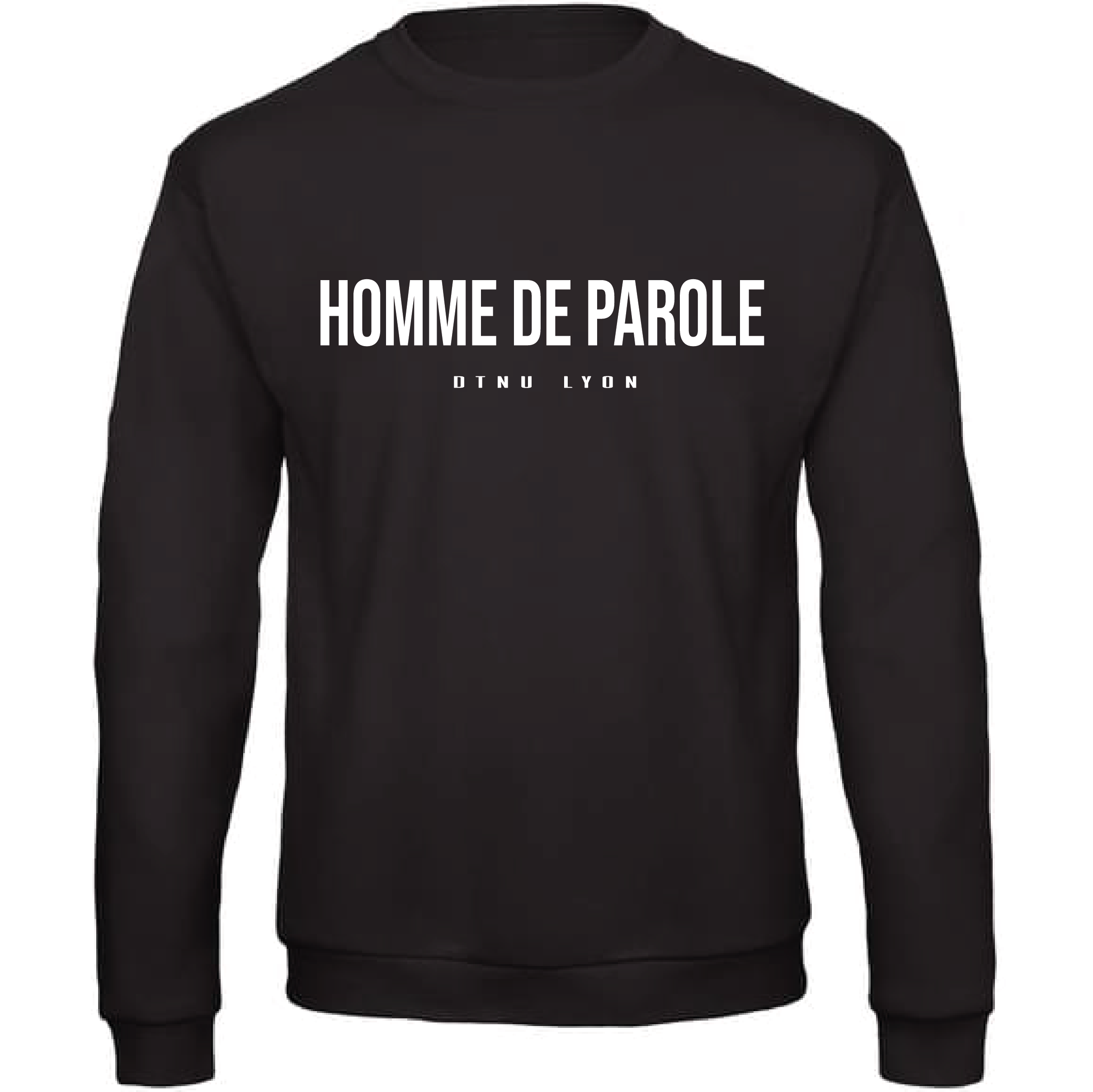 SWEAT NOIR HDP BLANC