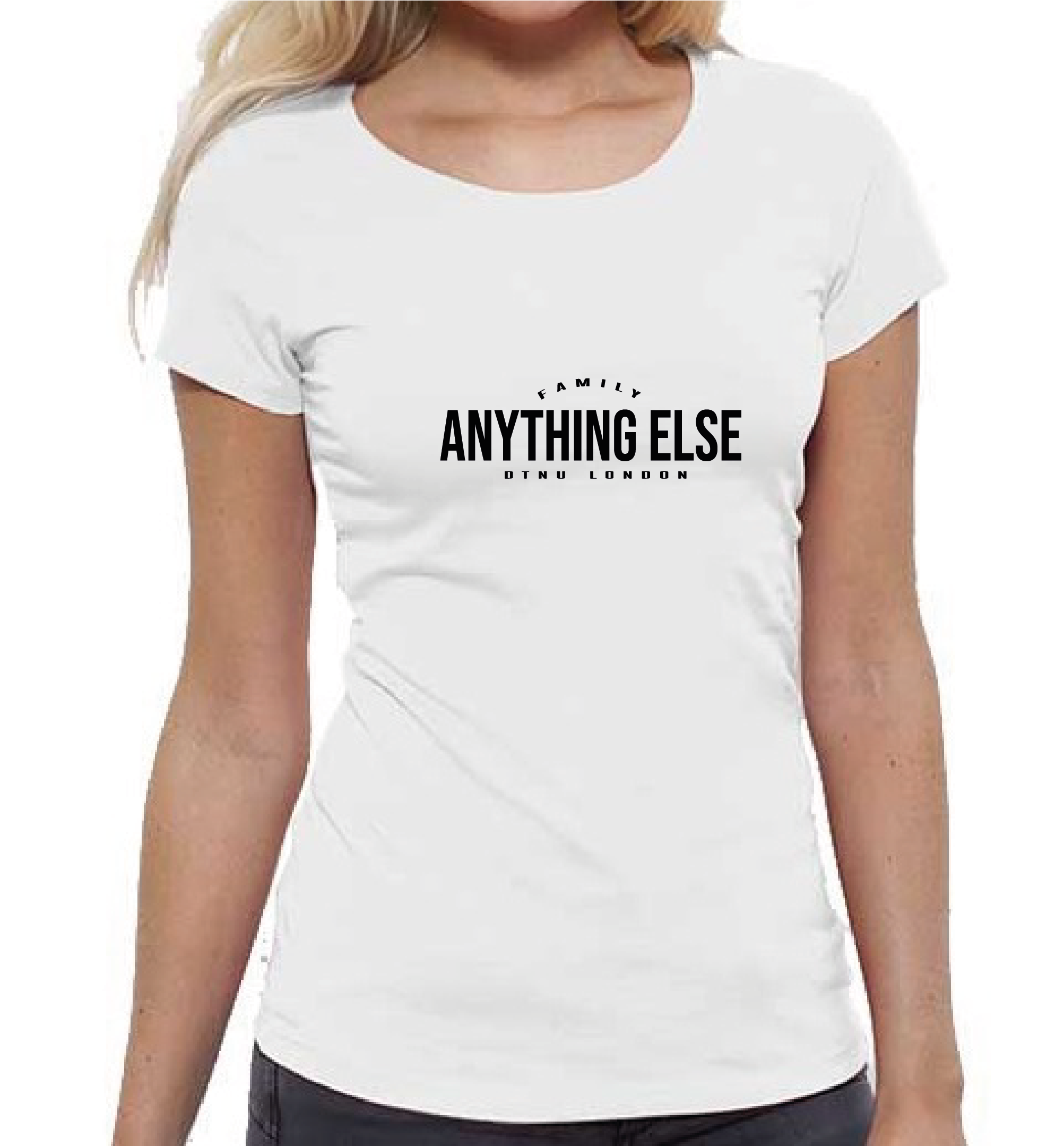T-SHIRT BLANC ANYTHING ELSE NOIR