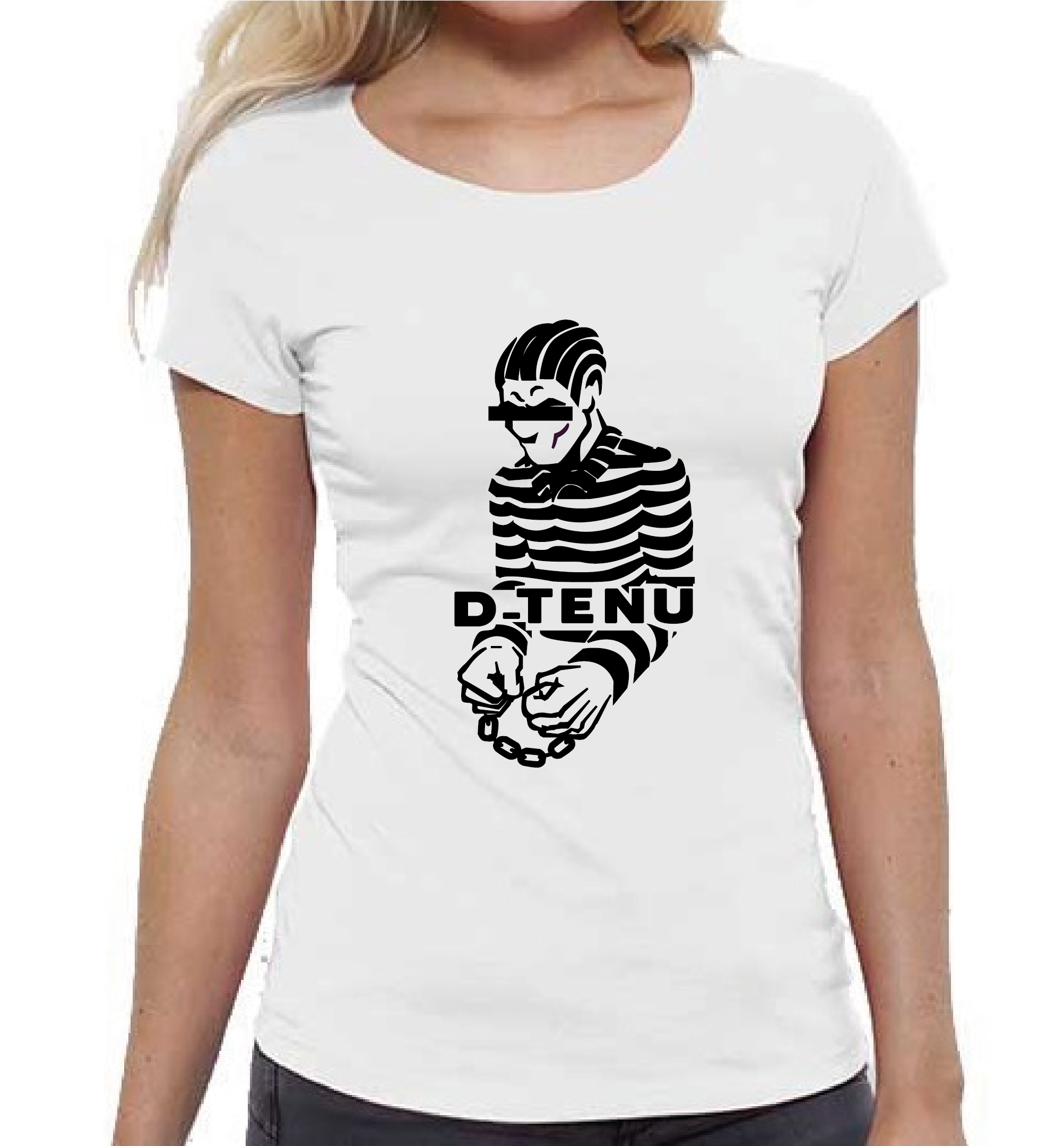 T-SHIRT BLANC CLASSIC NOIR