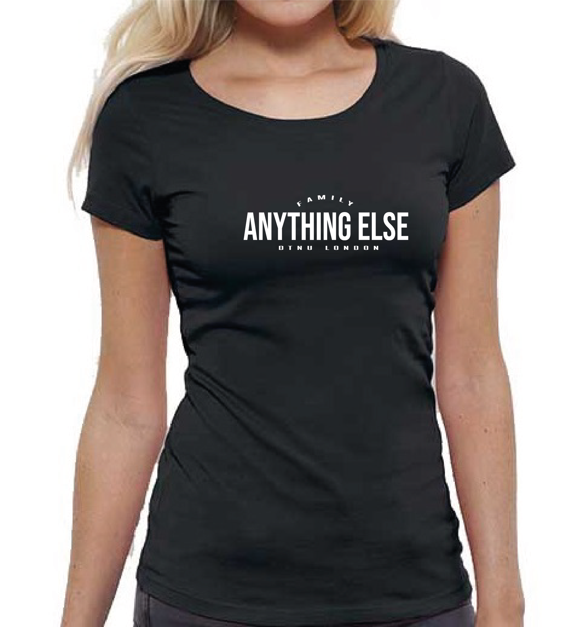 T-SHIRT NOIR ANYTHING ELSE BLANC
