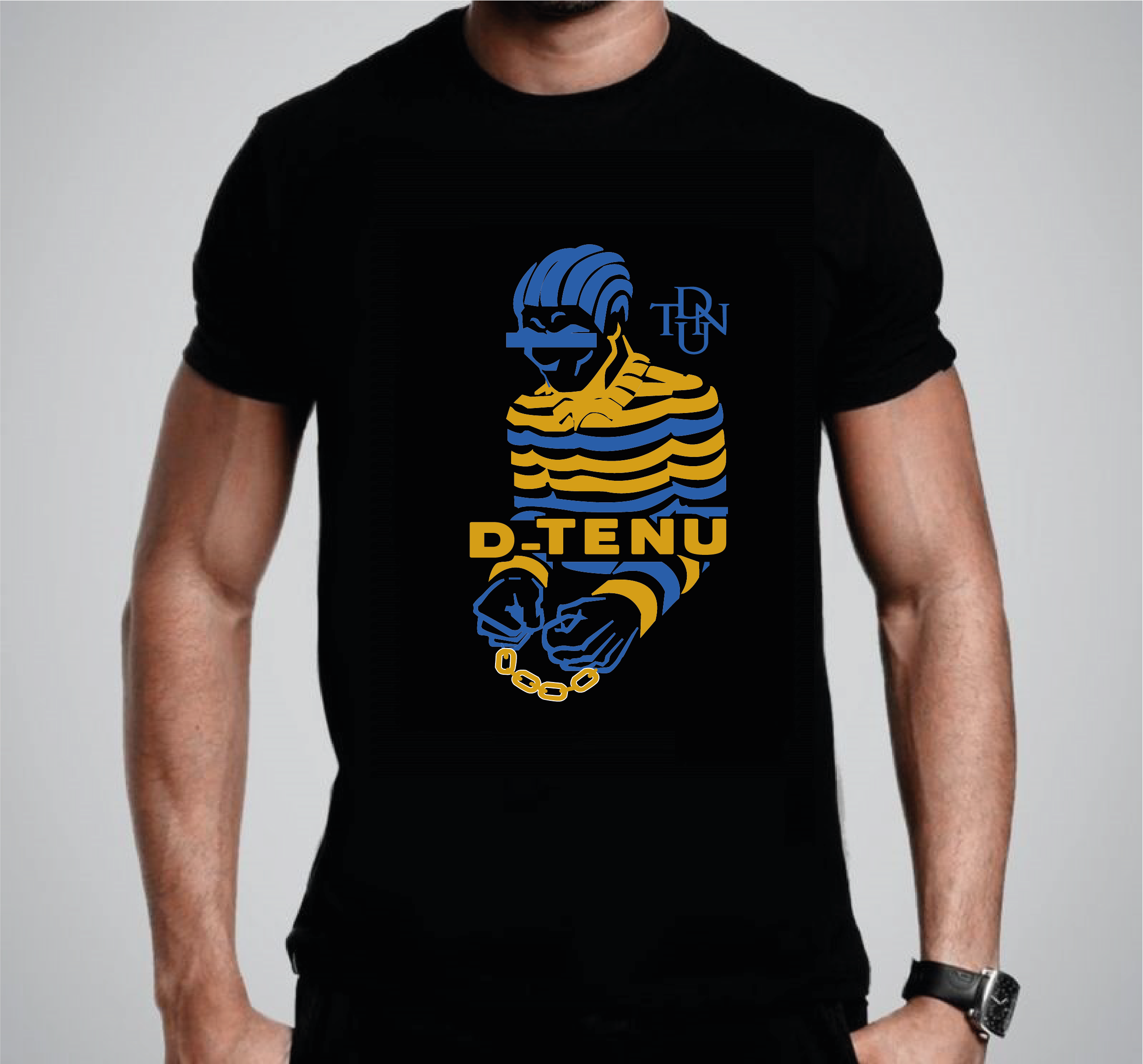 T-SHIRT NOIR HOMME CLASSIC OR BLEU