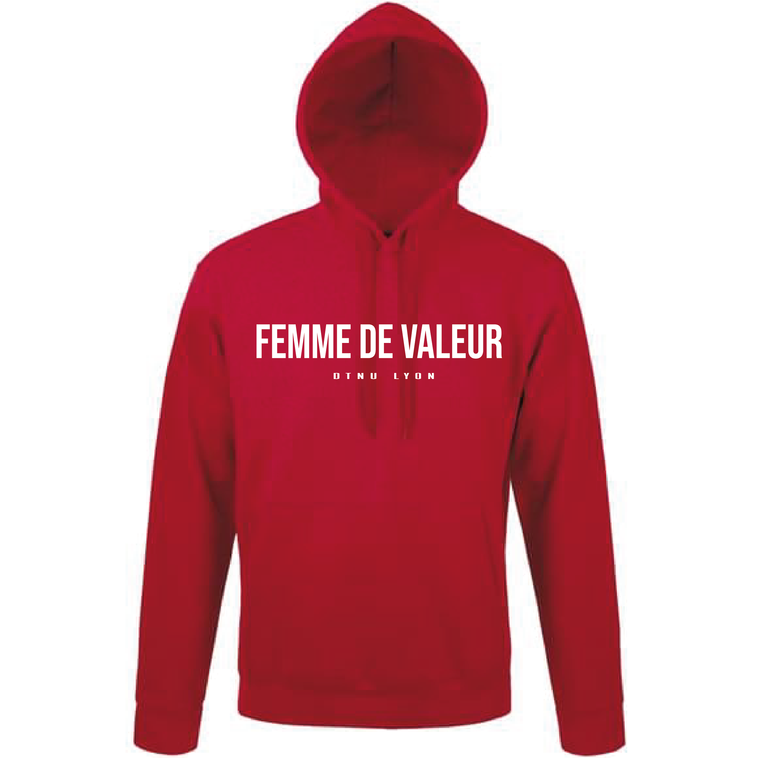 SWEAT FEMME DE VALEUR ROUGE LOGO BLANC - Dtenu Store SWEAT FEMME DE VALEUR ROUGE LOGO BLANC - Dtenu Store