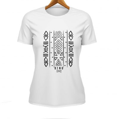 T-SHIRT BLANC FEMME BEAU GOLAN LOGO NOIR - Dtenu Store