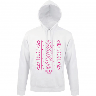 SWEAT BEAU GOLAN BLANC LOGO FUCHSIA - Dtenu Store