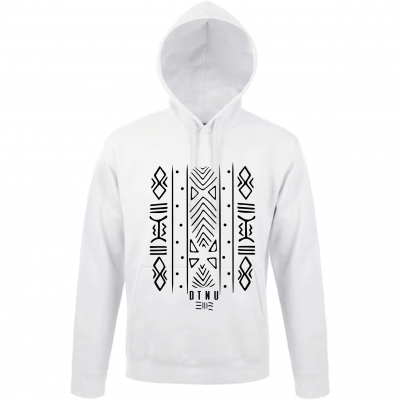 SWEAT BOGOLAN BLANC LOGO NOIR - Dtenu Store
