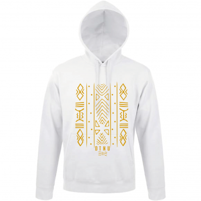 SWEAT BEAU GOLAN BLANC LOGO OR - Dtenu Store