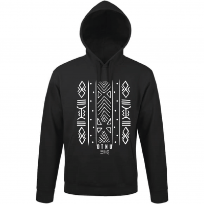 SWEAT BOGOLAN NOIR LOGO BLANC - Dtenu Store
