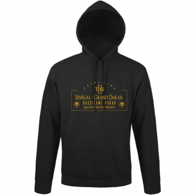 SWEAT NOIR SENEGAL GRAND DAKAR LOGO OR - Dtenu Store