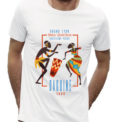 T-SHIRT BLANC HOMME DAGUINE TASS - Dtenu Store