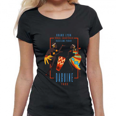 T-SHIRT NOIR FEMME DAGUINE TASS - Dtenu Store