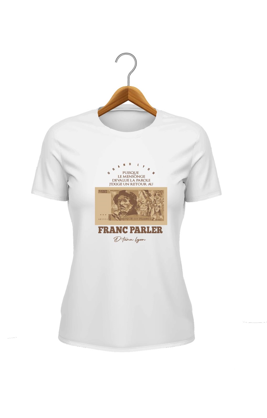 T-SHIRT BLANC FEMME FRANC PARLER